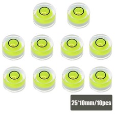 10PCS Mini Circular Bullseye Bubble Levels 25 x 10mm for Layout Non Adhesive