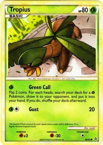 Tropius 66/95 HS Unleashed Common PERFECT MINT! Pokemon