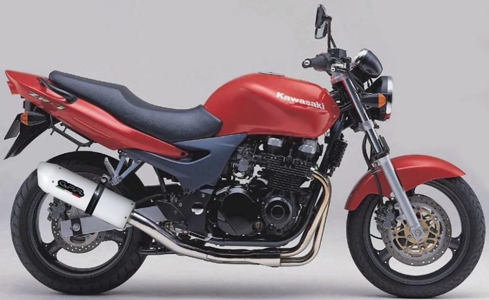 escape solo blanco aluminio gpr para kawasaki zr7 - s 2002 02 2003 03 2004 04 Foto 2 de 3