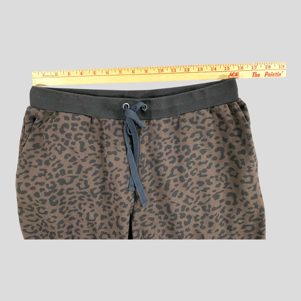 Vince Camuto Joggers Womens M 30x28 Cheetah Print Brown Black Stretch Drawstring - Image 4 of 4
