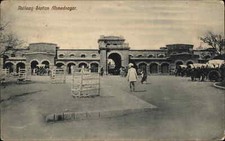 Ahmednagar India IN Railway Train Station Depot c1910 Vintage Postcard