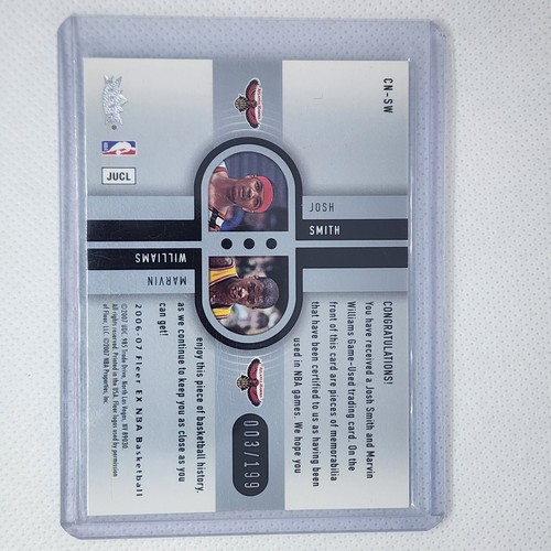 2006-07 Fleer EX NBA ConneXions Josh Smith Marvin Williams GU Patch /199 #CN-SW - Picture 2 of 2