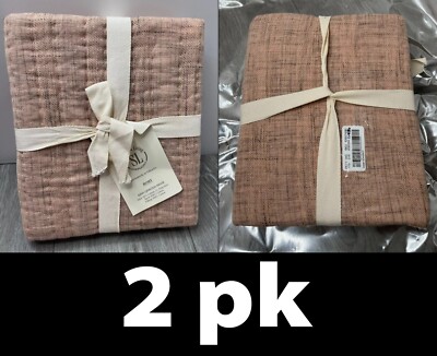 2pk Southern Living Simplicity Rory Quilted Pillow Shams, Mauve King, OTHER