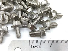 (10) 1/4-20 x 1/2 or 1/4 x 1/2 Serrated Hex Flange Bolts STAINLESS STEEL