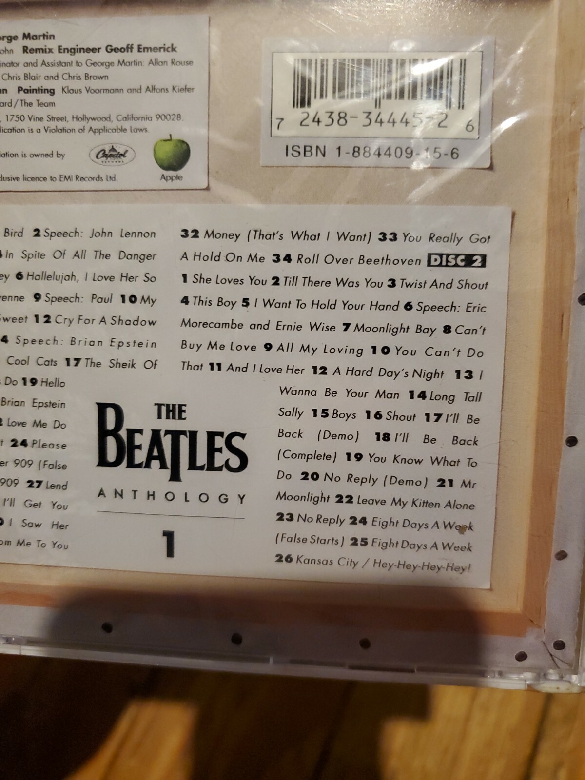 Anthology 1 By The Beatles Cd 1995 For Sale Online Ebay