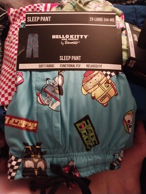 HELLO KITTY & FRIENDS MENS SLEEP PAJAMAS PANTS 2XL 44-48 | eBay