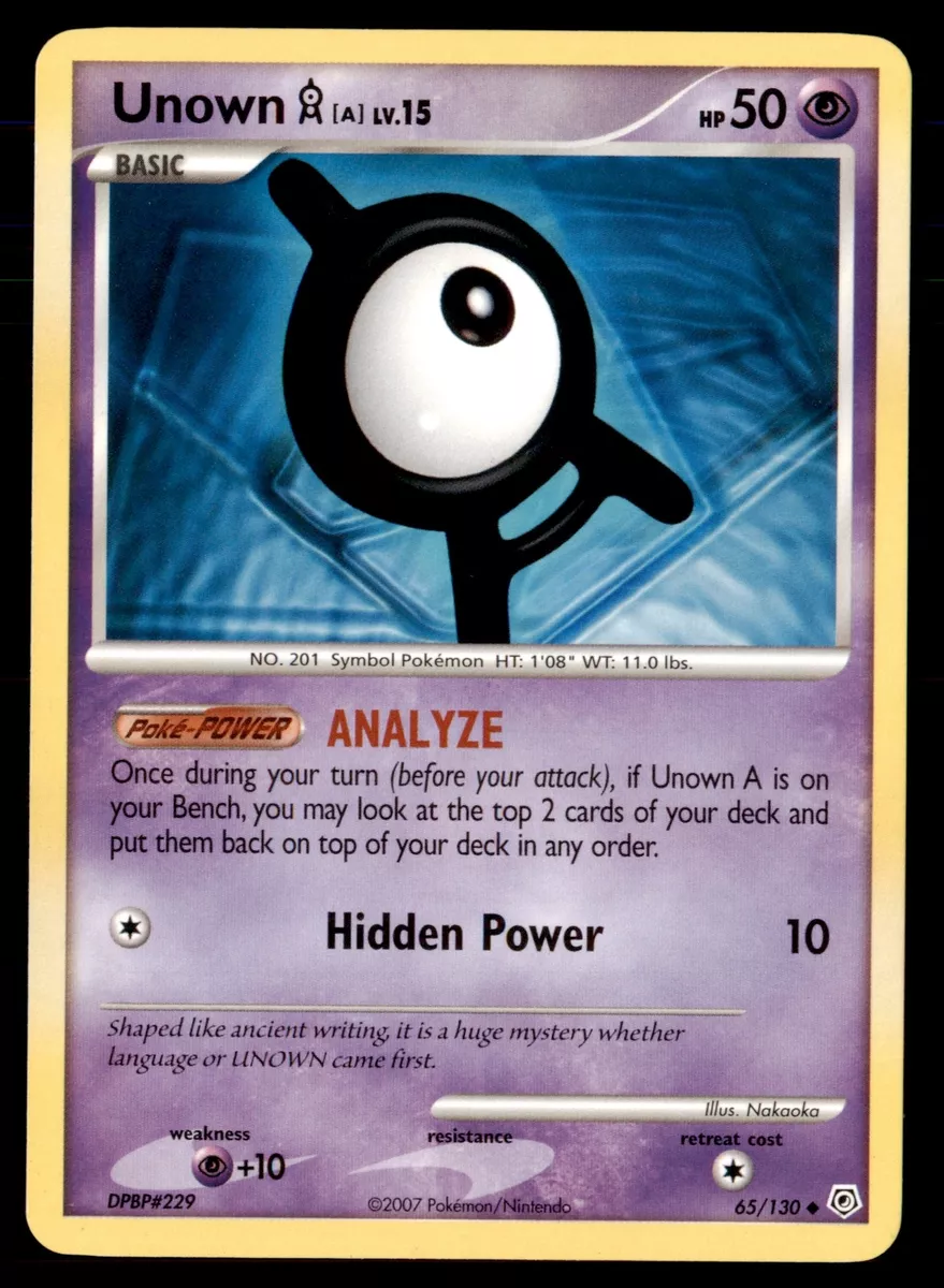 Pokemon Card Unown [A] LV.15 Diamond & Pearl 65/130 NEAR MINT Non-Holo  Uncommon!