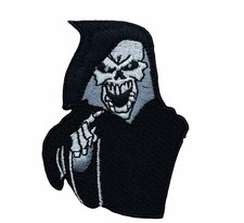 Grim Reaper Skull 3 Inch Embroidered Patch AK F4D34B