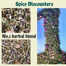 Pink Lotus Flower Skullcap Passionflower Damiana Mullein - No.1 Herb Mix - 16 oz