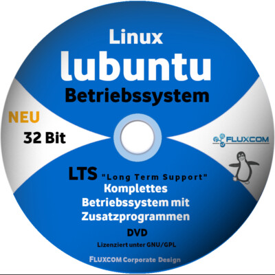 Lubuntu 18.04.5 LTS 32bit DVD Linux Betriebssystem auch für alte Computer