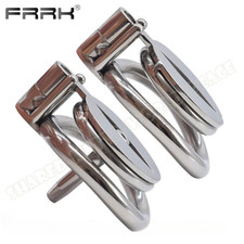 Male Flat Chastity Cage Binding Steel Rings Small Metal Lock Chastity Device