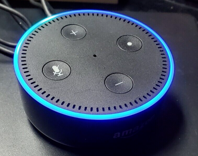 Echo Dot 2nd Gen Alexa Smart Speaker Black RS03QR – Deregistered-image