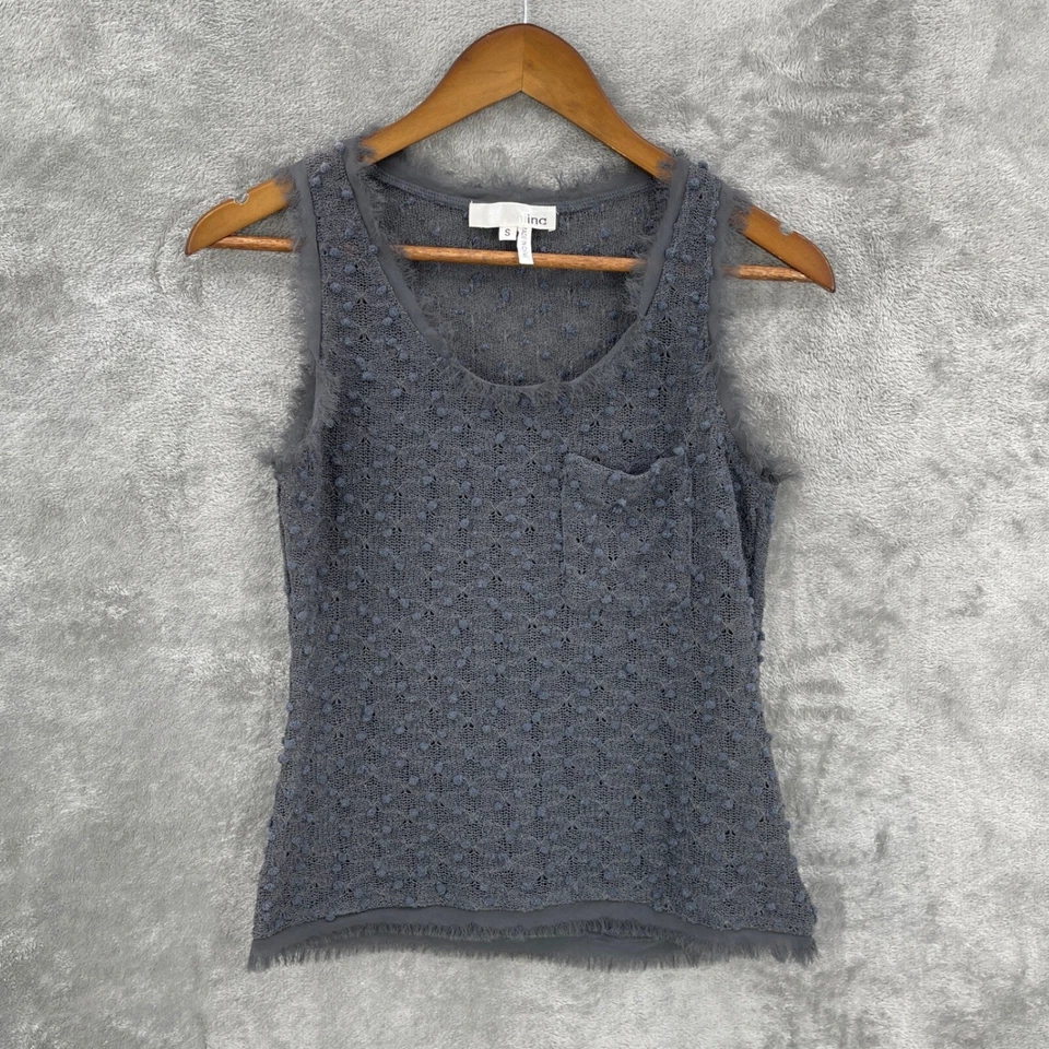 Camiseta sin mangas deshilachada gótica ropa de calle transparente grunge vanguardista Baddie verano mujer talla S Foto 4 de 4