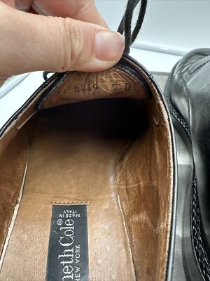 Kenneth Cole New York Mens Wingtip Oxford Shoes Size 9 Black  display picture 3