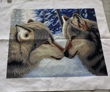 Handmade Gift completed finished cross stitch pieces 23''x 18'' Unframed New