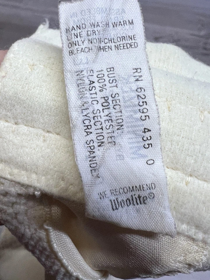 Vintage Lilyette Minimizer Bra Ivory White Sz 32DD Style C410 Floral Embroidered - Image 4 of 4