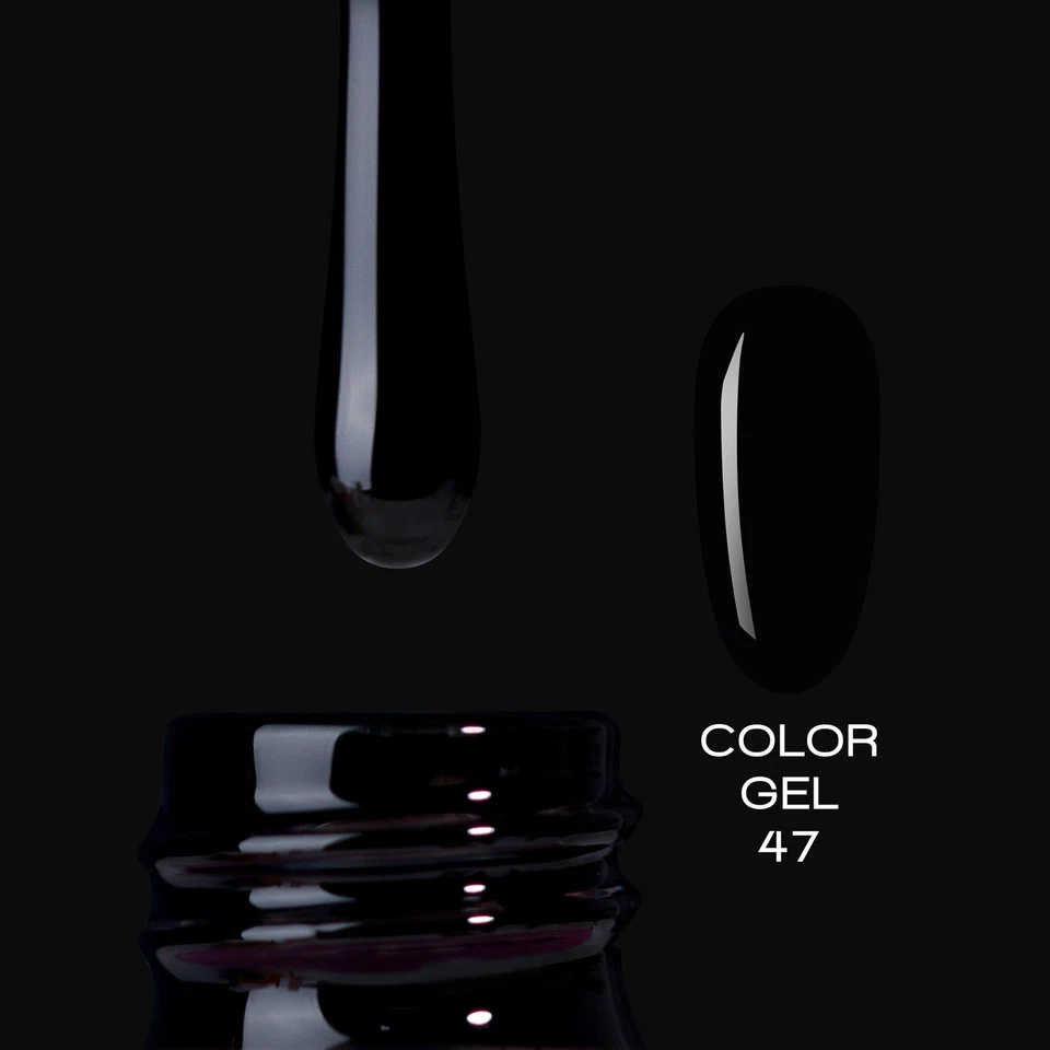 ELITE EMBRACE профессиональный цвет гель 47 гель цвет черный очень пигментированный - Изображение 2 из 2