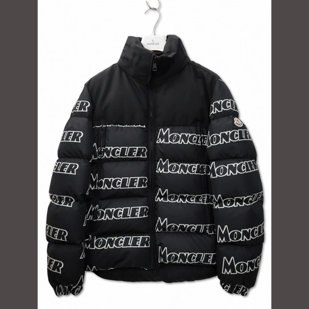 Moncler FAIVELEY Giubbotto Logo Stampa Nylon Zip Piumino 2 (L) Nero Usa