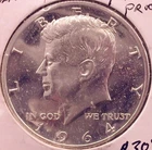 1964 Kennedy Half Dollar GEM PROOF