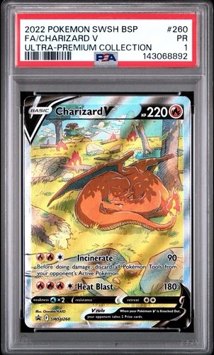 PSA 1 Charizard V SWSH #260 Full Art Holo Sword & Shield Promo 2022 Pokemon PR