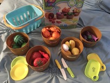 JOYIN PLAY FOOD SET Develop Sorting Color Cutting Skills LEARNING TOY EUC 66 Pc