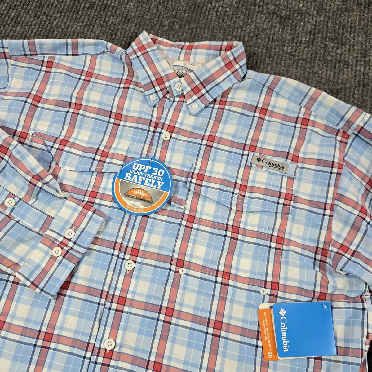 Chemise Columbia PFG Tamiami II Manches Courtes Pour Homme - Blanc Taille S Neuve Avec étiquettes