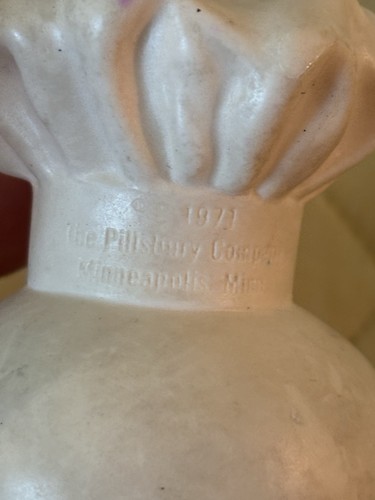 Pair 1971 Pillsbury Doughboy Doll Rubber Figurine 7" ORIGINAL No Res - Picture 14 of 16