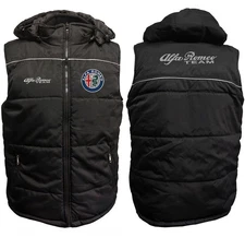 Alfa Romeo Sleeveless Gilet Jacket Removable Hood Racing Motorsport Gifts GT