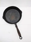 Griswold Cast Iron Skillet Eerie, PA No. 726 #8, No Logo, Heat Ring, Wood Handle