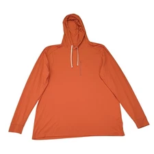 Duck Camp Lightweight Bamboo Hoodie Pullover Orange Long Sleeve Mens XL Gorpcore