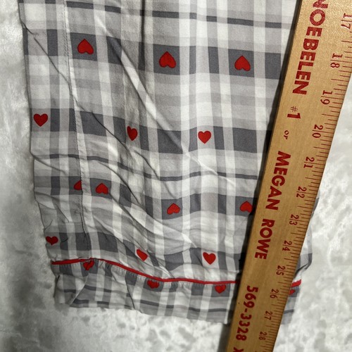 Cynthia Rowley Women's Valentine Sleepwear Pants Size Sm With Hearts Plaid - Picture 7 of 10