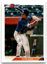 2020 Bowman Heritage Prospects Jhon Diaz Tampa Bay Rays #BHP-30