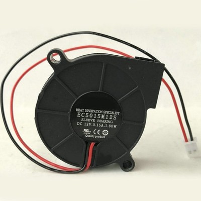 1PC EVERCOOL EC5015M12S Cooling Fan 12V 0.15A 1.80W 2-wire Turbo Blower New *la