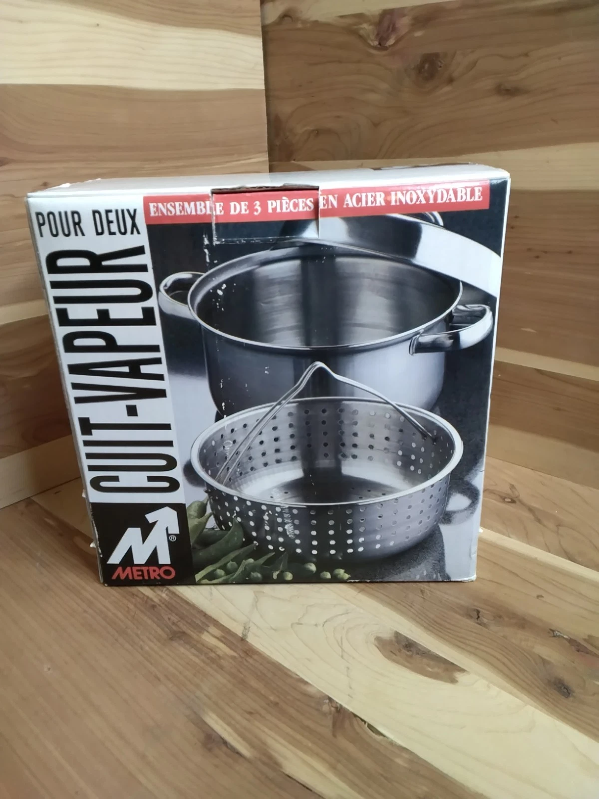 3 Piece Stainless Steel Steamer Set Pot Basket Lid Stovetop Electric Or Gas...