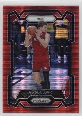 2023-24 Panini Prizm Red Seismic Prizm 59/299 Nikola Jovic #121 0w8f