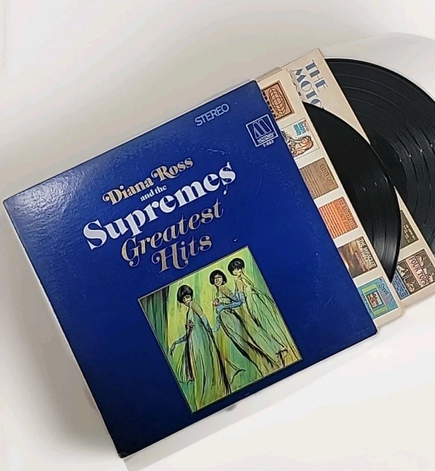 Dianna Ross And The Supremes Greatest Hits 2 LP Record Set w/ Original Insert! Foto 2 de 4