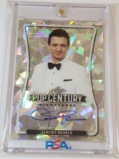 JEREMY RENNER 2020 LEAF POP CENTURY AUTOGRAPH CRACKED ICE PRIZM  /35 ACTOR 