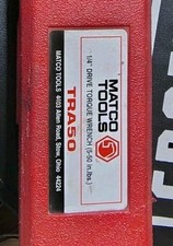 Matco Tools Tra50 14 Drive Micrometer Torque Wrench 5-50 In-lbs W Red Case Matco Tools Tra50 14 Drive Micrometer Torque Wrench 5-50 In-lbs W Red Case