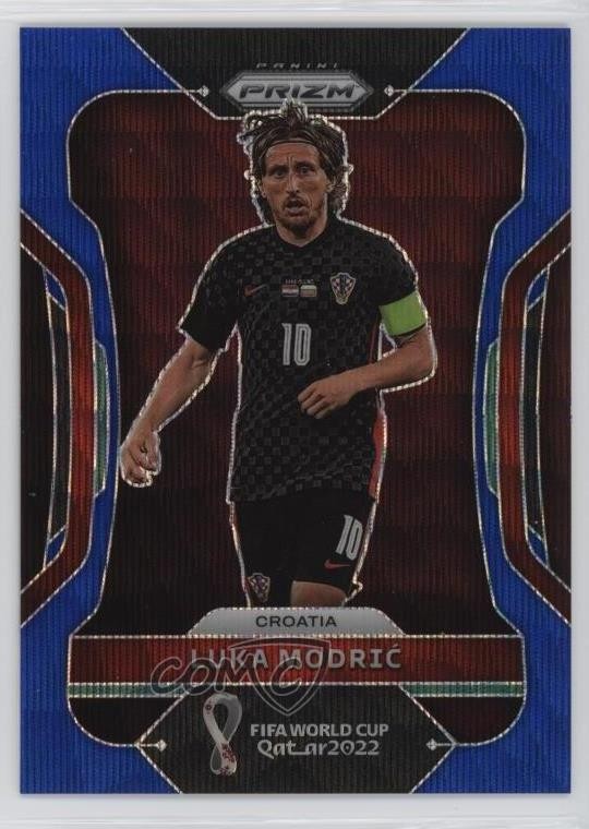2022 Panini Prizm World Cup Qatar Blue Wave Prizm 13/199 Luka Modric #61 1j6m