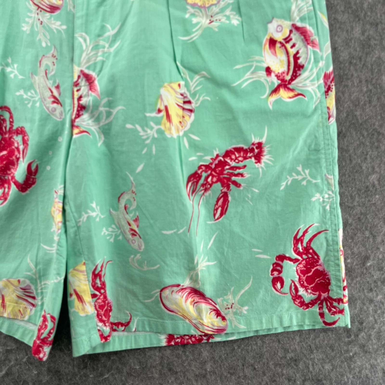 Vintage Polo Ralph Lauren Shorts Mens 34 Green Lobster Koi Nautical Rare NEW image 2