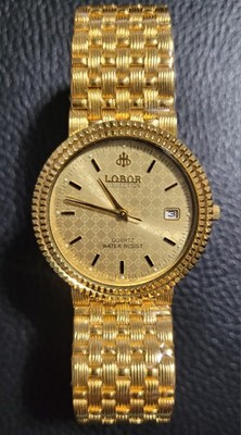 Lobor Collection Uhr Vergoldet Armbanduhr Gold Plated neu