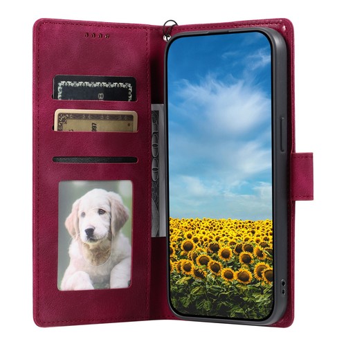 PU Leather Wallet Card Stand Case For iPhone 16 Pro Max 16E 15 14 13 11 12 XR 7 - Picture 59 of 84