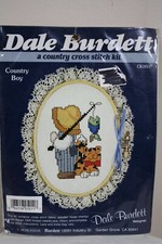 Dale Burdett A Country Cross Stitch Kit Country Boy CK1011 1988 Fishing Cat