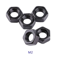 100pcs/set M2 Carbon Steel Metric Hex Hexagonal Nuts Fasterner Supply