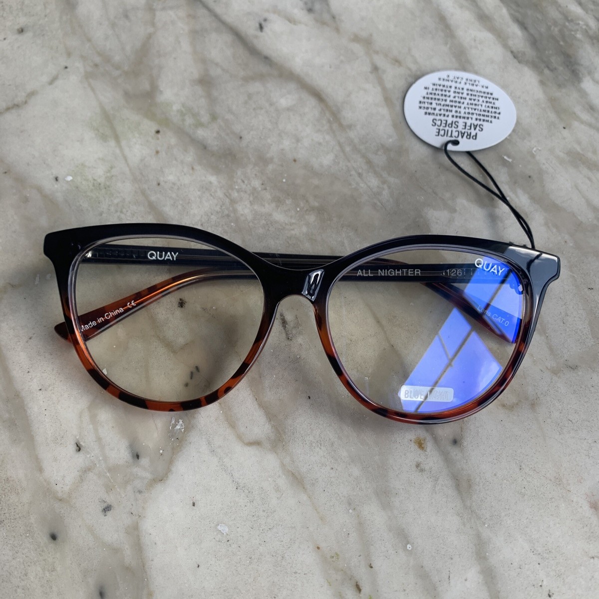 New Quay Australia All Nighter Blue Light Glasses Pink Clear  display picture 3