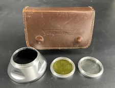 Vintage Voightlander Germany 90/092 Lenses W/ Leather Carrying Case