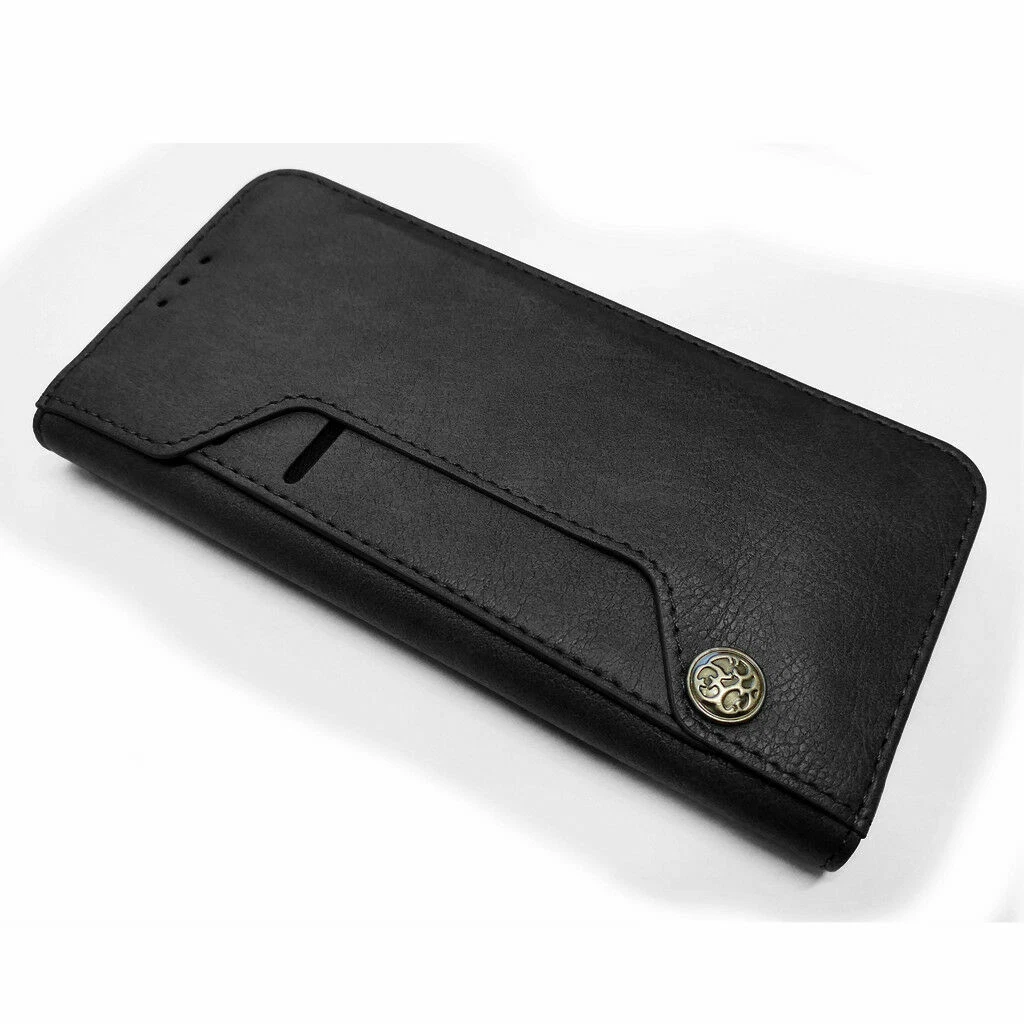 Leather Wallet Phone Case with Pull Out card Holder Money Slot Photo Frame