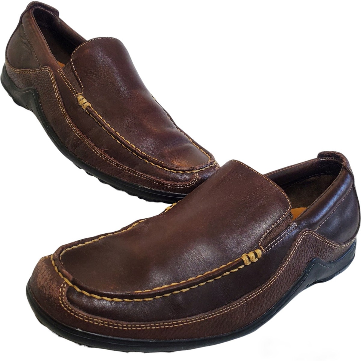 Cole Haan Men French Roast Tucker Venetian Leather Loafers Shoes