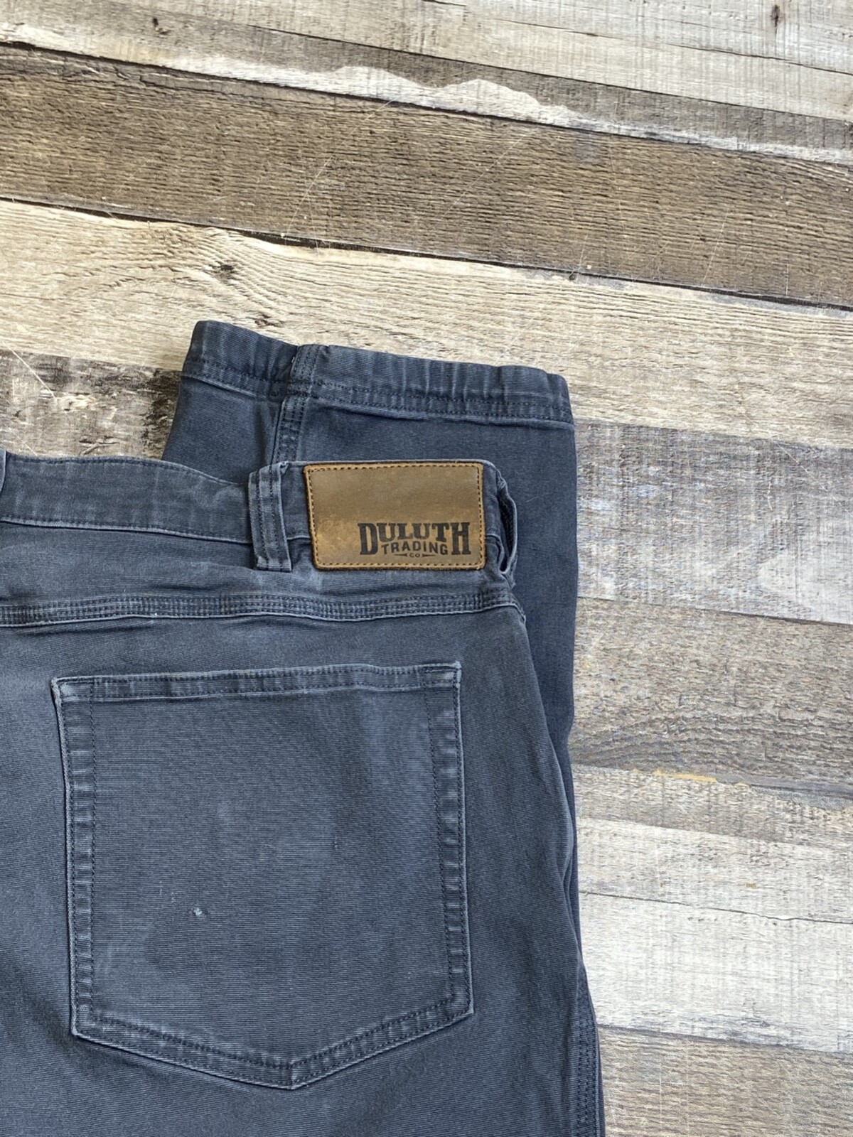 Duluth Trading Pants Men 34x30* Flex Fire Hose Slim Fit Distressed Slate Blue