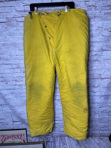 Vintage Globe FSS Firefighter Yellow Turnout Bunker Pants Men's 40X30